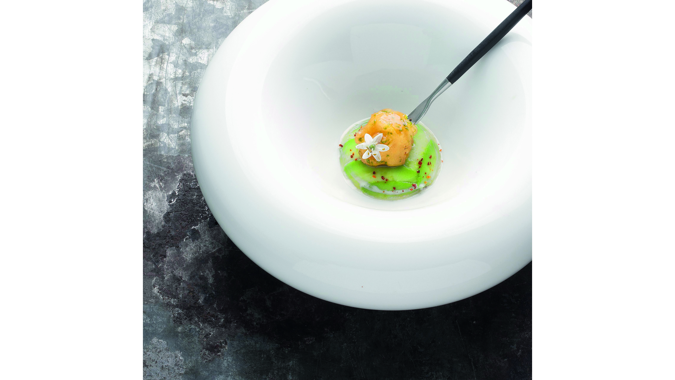 North Sea crab, smoked avocado and beignet