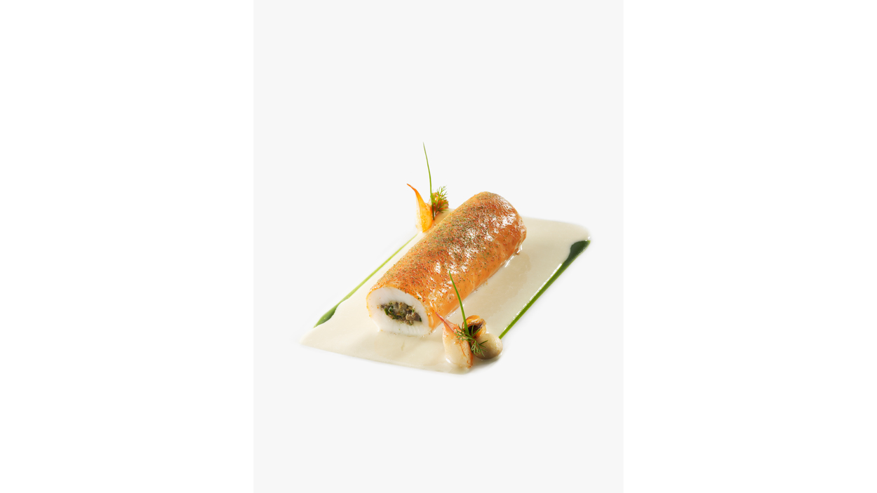 Fillet of sole stuffed with crayfish