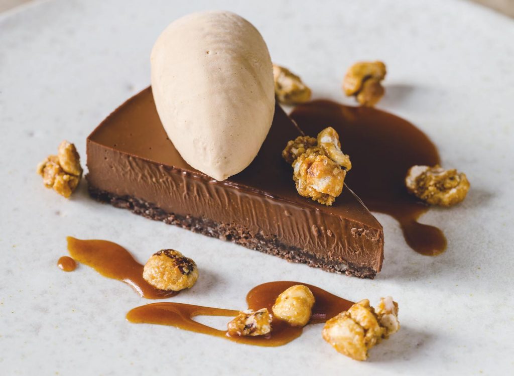Raymond Blanc’s Cerveau Au Chocolat Caramel Citron & Creme Glacee