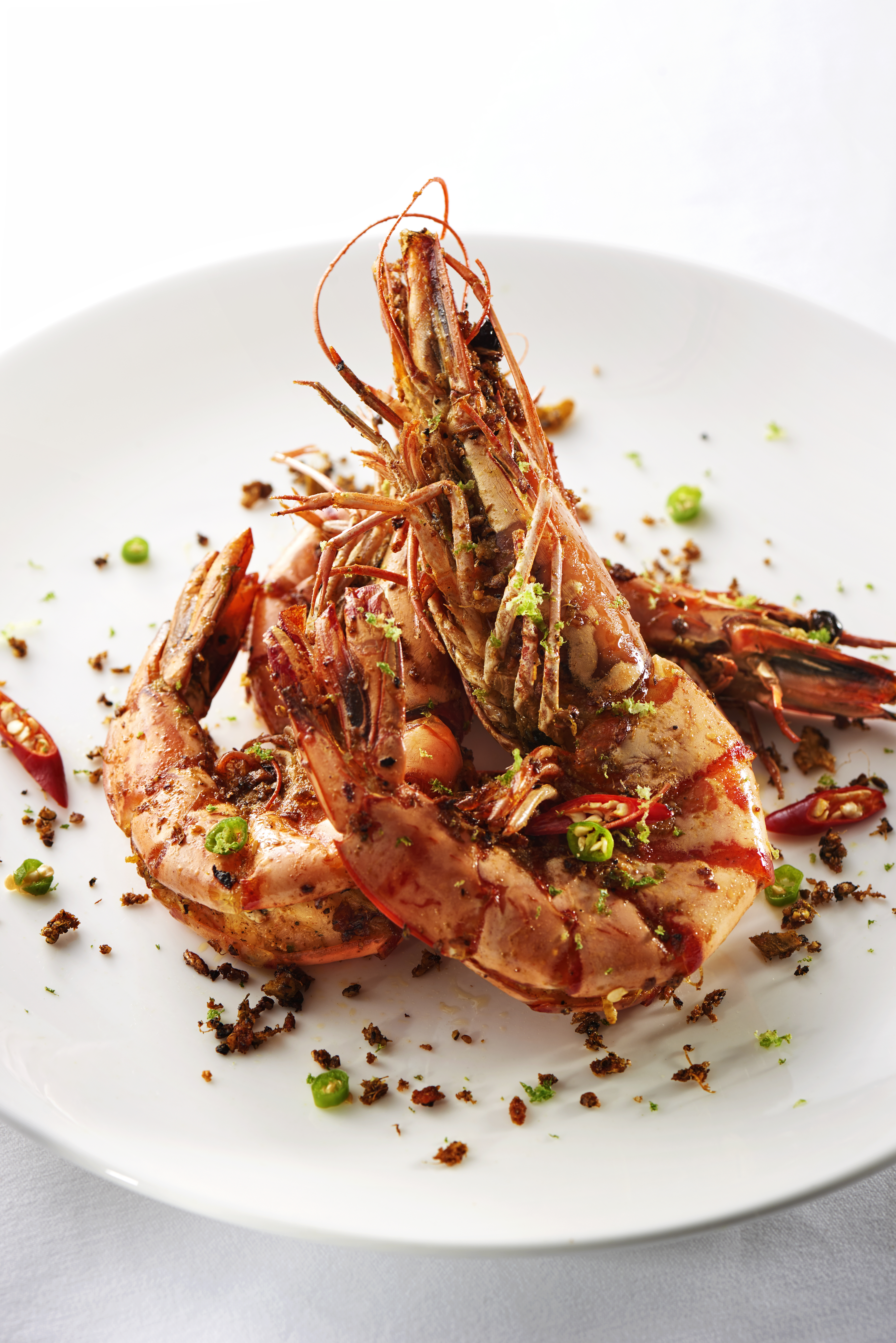 David Thompson’s Prawns With Herb Sauce & Coconut Cream