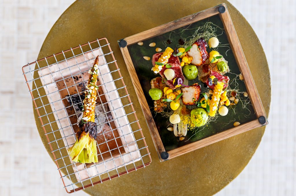 James Gaag's Chipotle Glazed Sweetbreads, Wagyu and Coriander FOUR