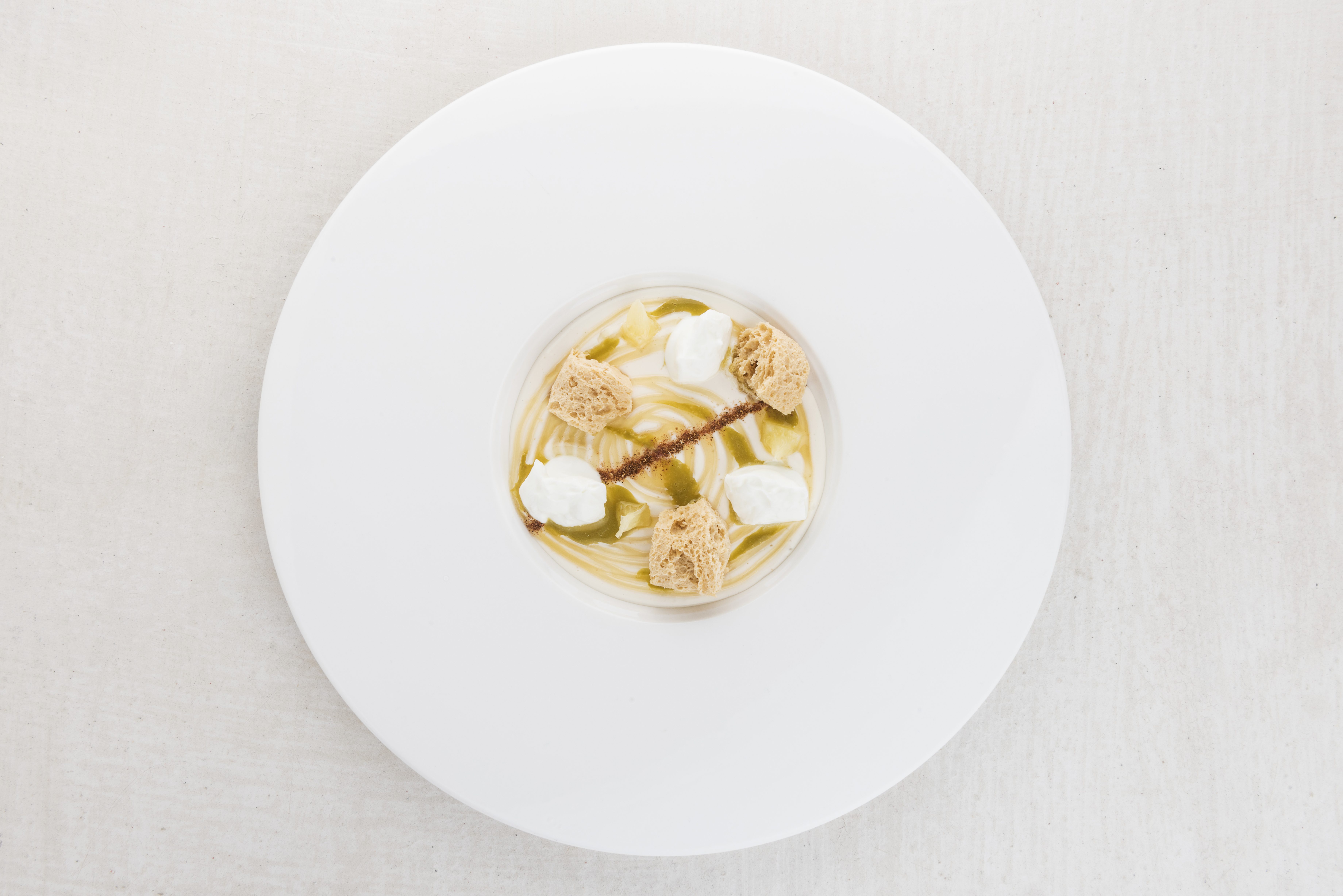 Niko Romito’s Almonds, Yogurt, Sage and Candied Lemon