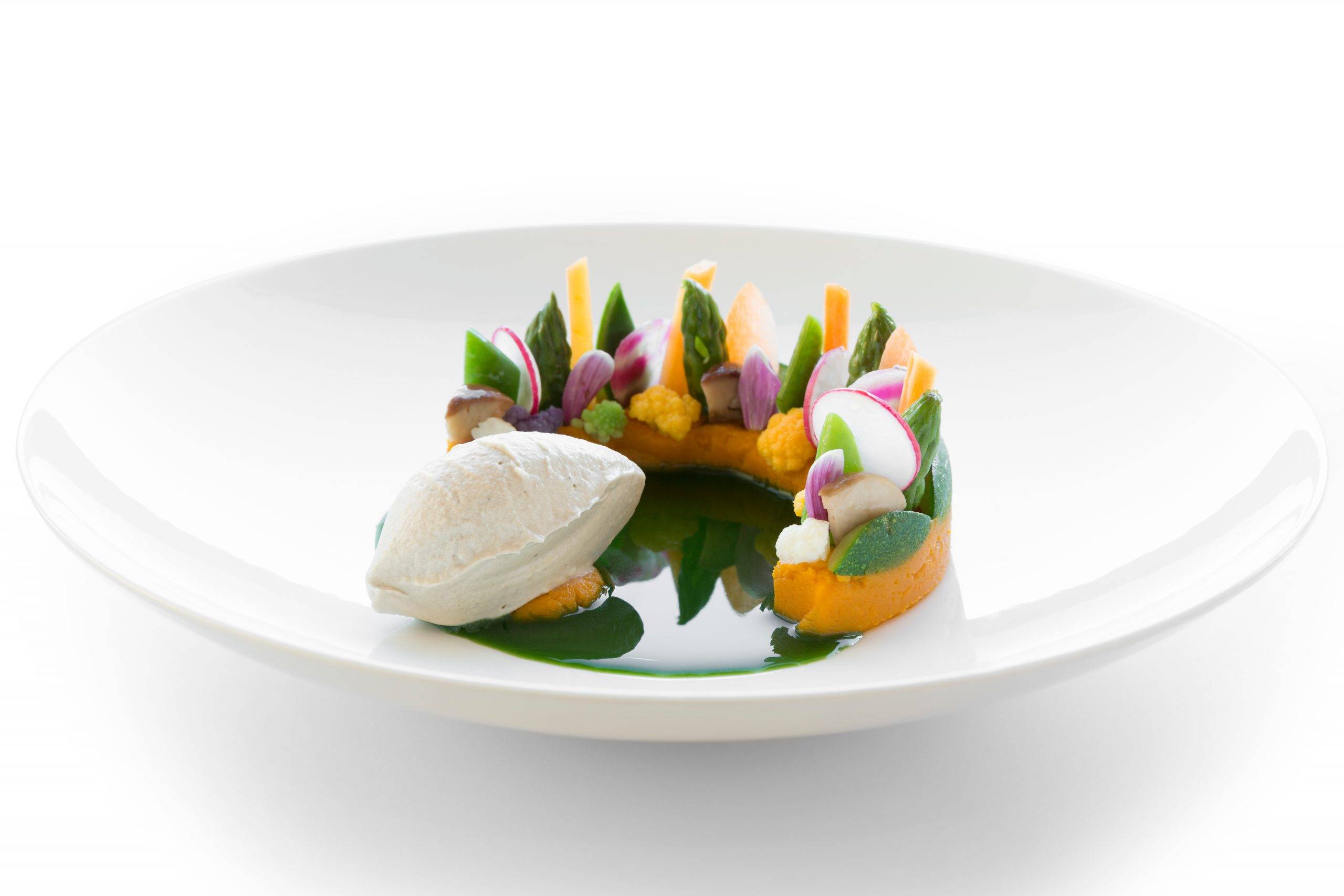 Claudio Mengoni’s Cooked and Raw Vegetables with Porcini Ice Cream