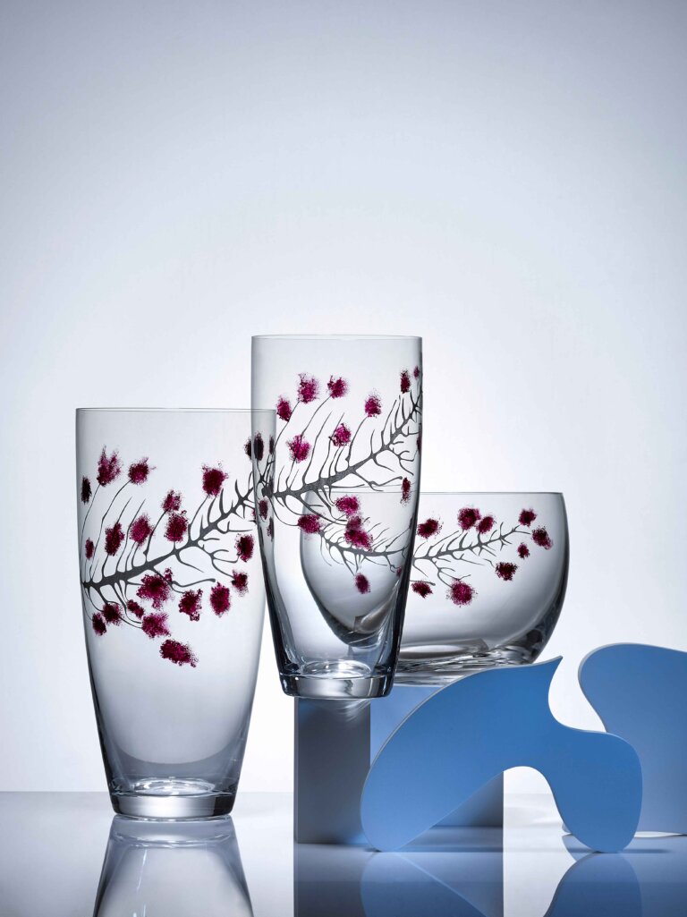 Crystalex glasses with Sakura detail