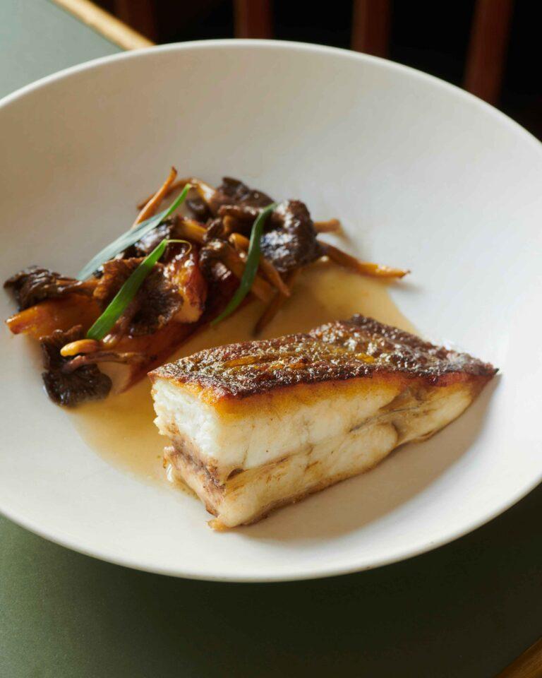 Brill with salsify and oloroso sauce © Joe Woodhouse 