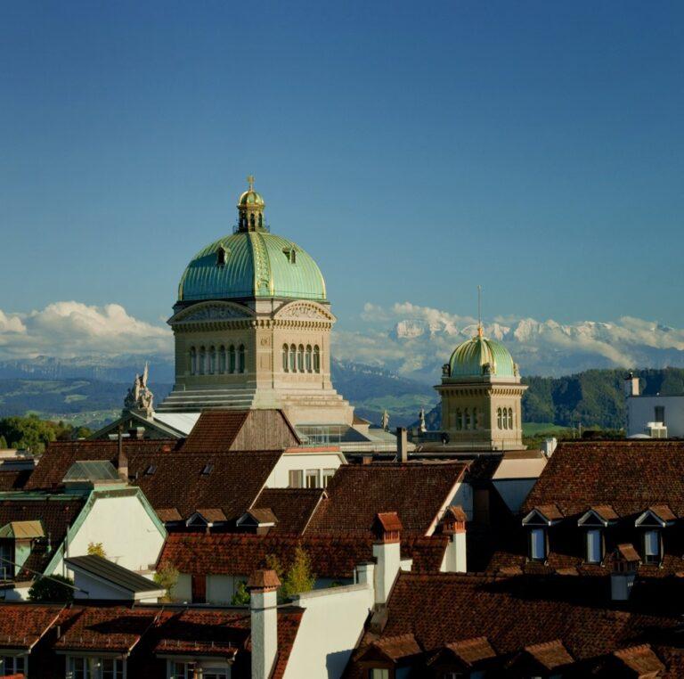 Sky Terrace view at Hotel Schweizerhof Bern and Spa