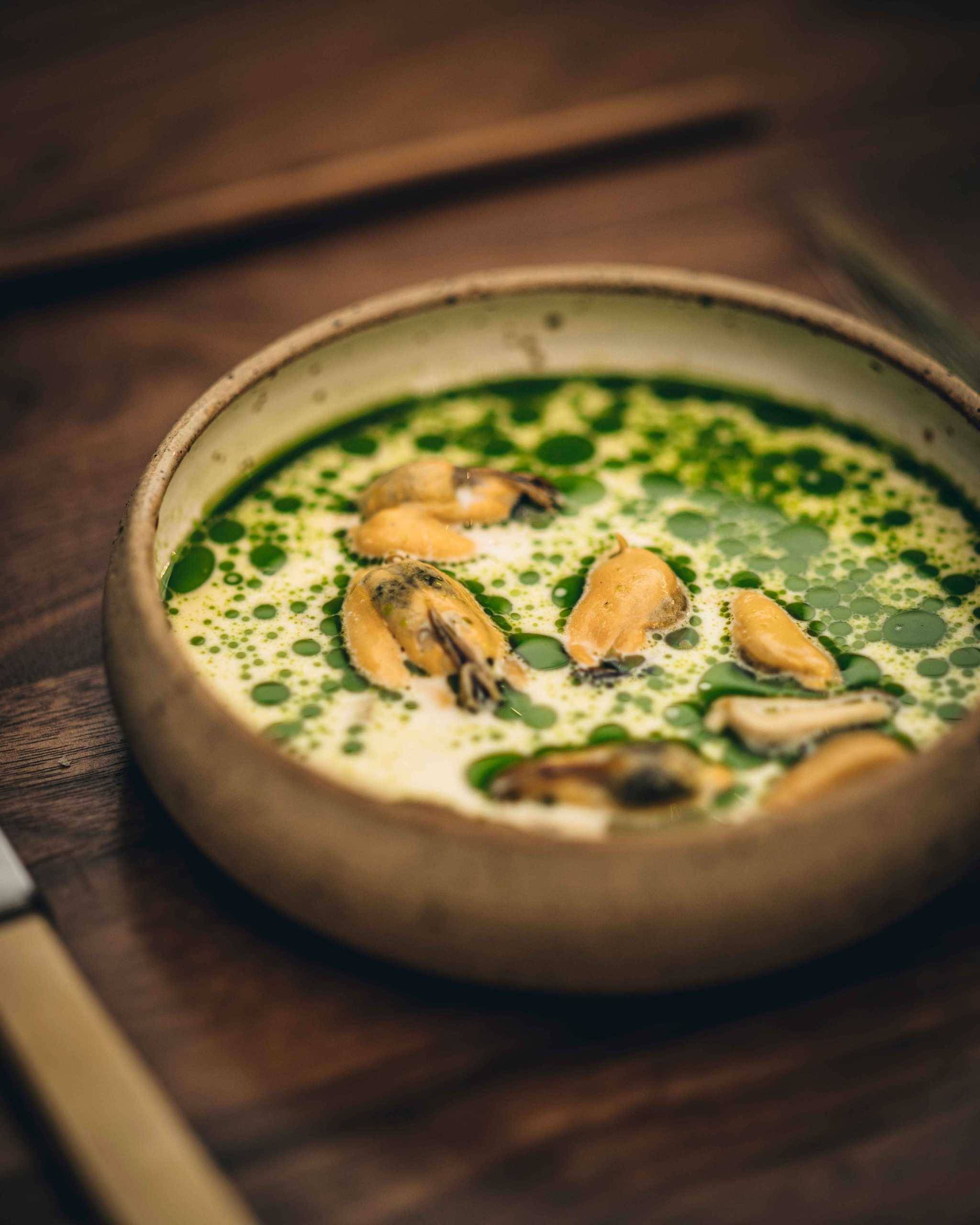 Gabriel Waterhouse's Mussels with Jerusalem Artichokes