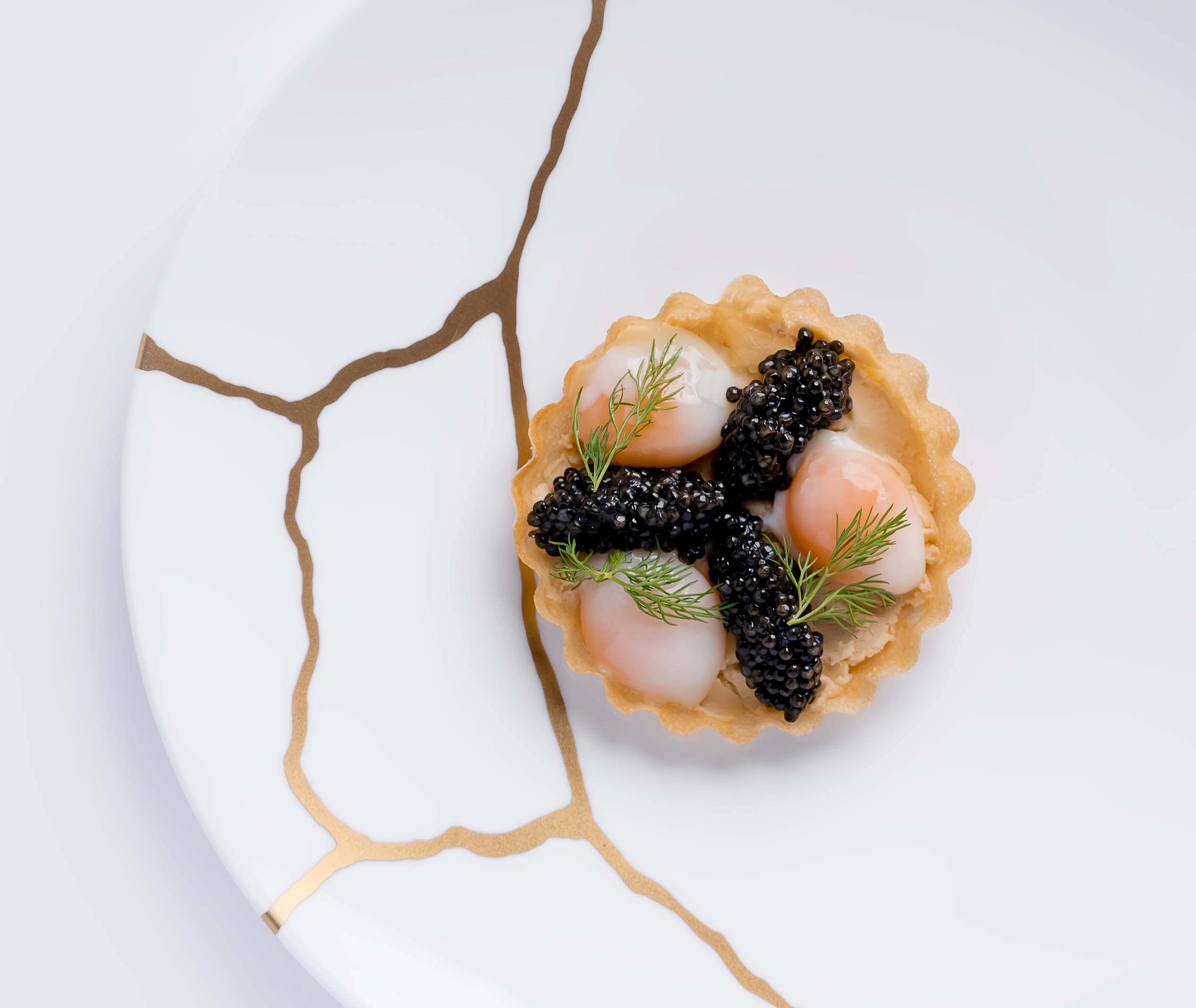 Quail Egg and Caviar Tartlet